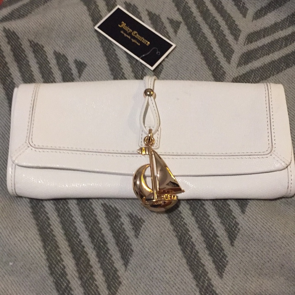 Juicy Couture Leather Clutch, white
